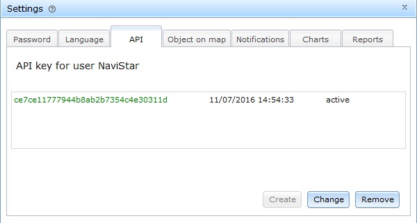 API key